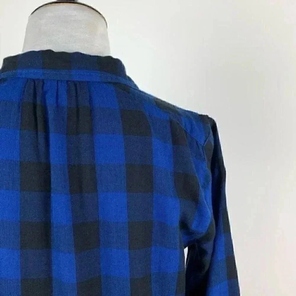 Madewell latitude shirt dress XXS black blue E1510 - Picture 7 of 16